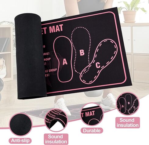 Squat Mat with Foot Position - 30"x 13.8" Non-Slip High-Density Pad for Safe Squats, Improving Muscle Activation & Home Gym Workouts in Saudi Arabia