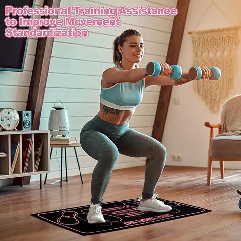 Squat Mat with Foot Position - 30"x 13.8" Non-Slip High-Density Pad for Safe Squats, Improving Muscle Activation & Home Gym Workouts in Saudi Arabia