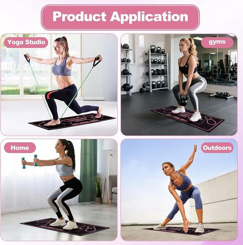 Squat Mat with Foot Position - 30"x 13.8" Non-Slip High-Density Pad for Safe Squats, Improving Muscle Activation & Home Gym Workouts in Saudi Arabia