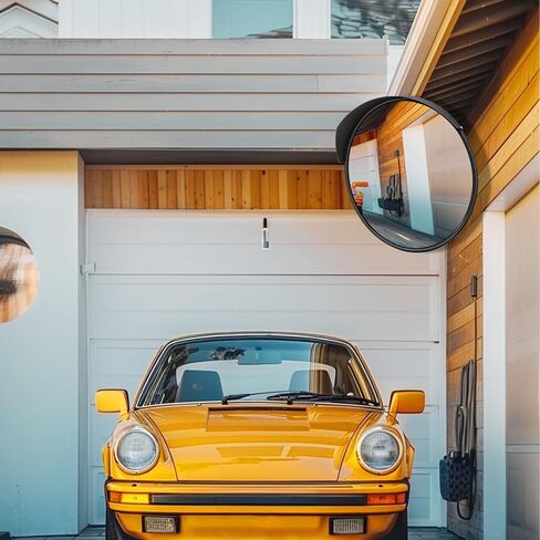 Convex Mirror, 8" Concave Mirror Adjustable Wide Angle View Indoor/Outdoor Acrylic Security Mirror, Corner Mirror Blindspot for Wall, Parking Garage, Driveway, Store, Room and Traffic Safety in Kuwait