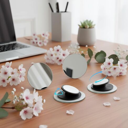 4 قطع من حجرة المكتب - مرآة رؤية خلفية بشاشة فضية قابلة للتعديل مقاس 1.97 بوصة، تعزز الخصوصية والأمان، سهلة التركيب على شاشات الكمبيوتر أو أقسام المقصورة in Kuwait