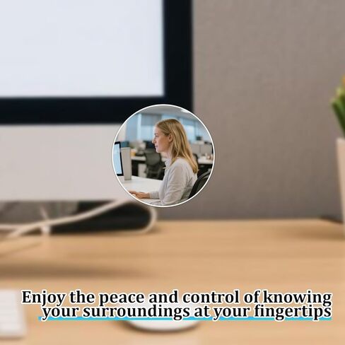 4 قطع من حجرة المكتب - مرآة رؤية خلفية بشاشة فضية قابلة للتعديل مقاس 1.97 بوصة، تعزز الخصوصية والأمان، سهلة التركيب على شاشات الكمبيوتر أو أقسام المقصورة in Kuwait