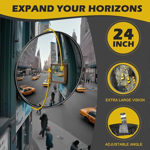 مرآة محدبة مقاس 24 بوصة، مرآة زاوية عمياء للجدار، مرآة أمان رؤية زاوية واسعة قابلة للتعديل، مرايا أمان محدبة، مرآة مكافئة للزوايا، مرايا الممر للنقطة العمياء in Kuwait