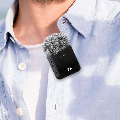 ميكروفون لافالير لاسلكي صغير 3 في 1 لأجهزة iPhone/Android/الكاميرا، ناقل حركة بطول 328 قدمًا، عمر بطارية 18 ساعة، ميكروفون لتقليل الضوضاء لتسجيل المقابلات، مدونات الفيديو، يوتيوب، تيكتوك in Kuwait