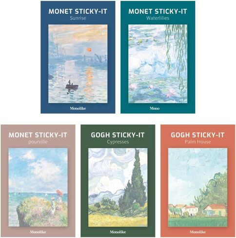Monolike Photo Sticky-It 5p Set - Break time Self-Adhesive Memo Pad 50 Sheets, Daily Sticky, Diary, Memo in Kuwait