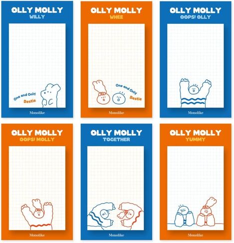 Monolike Photo Sticky-It 5p Set - Break time Self-Adhesive Memo Pad 50 Sheets, Daily Sticky, Diary, Memo in Kuwait