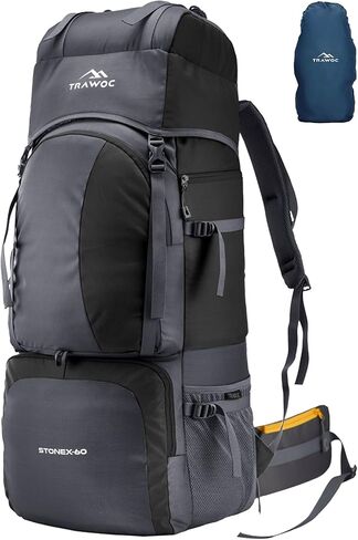 HK001 الاصطناعية 60L إثبات الماء حقيبة ظهر للمشي لمسافات طويلة (أصفر) in Kuwait