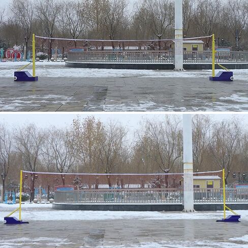 Badminton Net Stand,Freestanding Badminton Posts,with Grid and Silent Wheels,Athletic Training Equipment for Stadium Beach Drive in Saudi Arabia