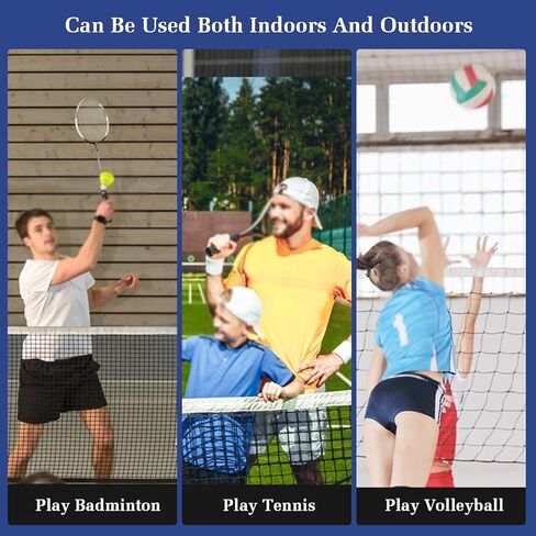 Foldable Freestanding Badminton Posts, Portable Badminton Net Stand with Badminton and Backpack, Sports Training Equipment for Court Beach Drive (One Color Length 410cm) in Saudi Arabia