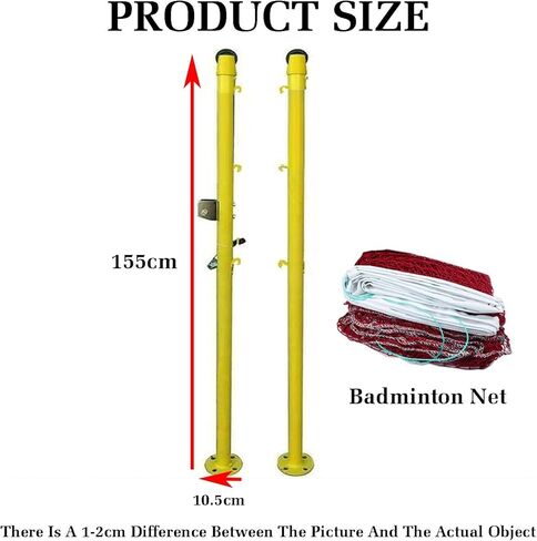 Badminton Net Stand,Freestanding Badminton Posts,Pre-Buried Net Stand with Grid and Chassis,Sports Training Equipment for Stadium Beach Lane in Saudi Arabia