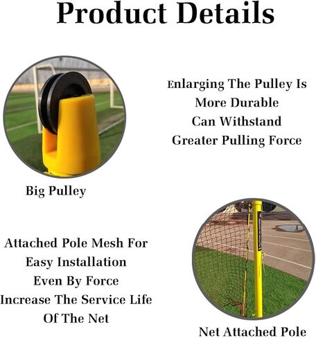 Badminton Net Stand,Freestanding Badminton Posts,Pre-Buried Net Stand with Grid and Chassis,Sports Training Equipment for Stadium Beach Lane in Saudi Arabia