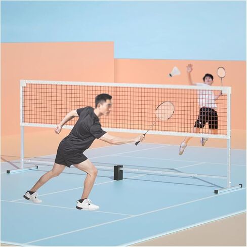 Badminton Net Stand,Foldable Freestanding Badminton Posts,with Net and Backpack,Sports Training Equipment for Stadium Beach Drive (One Color Length 610cm) in Saudi Arabia