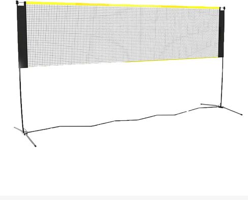 Portable Badminton Net Stand,Foldable Badminton Volleyball Combi Posts,Removable,Athletic Training Equipment for Ballpark Beach Drive (One Color Length 410cm) in Saudi Arabia