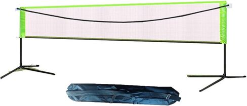 Badminton Net Stand Portable,Indoor Outdoor Volleyball Poles,Badminton Volleyball Combi Stand,with Net and Backpack,Athletic Training Equipment for Ballpark Beach Drive (One Color in Saudi Arabia