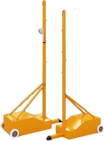 Badminton Net Stand,Badminton Net Frame Poles,Indoor Outdoor Volleyball Poles,with Grid and Silent Wheels,Athletic Training Equipment for Ballpark Beach Driveway in Saudi Arabia