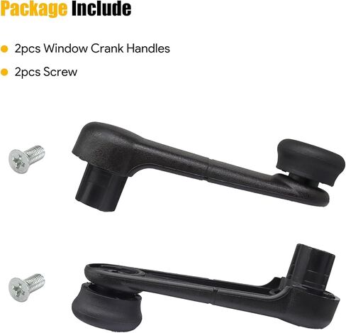 مجموعة مقبض كرنك النافذة الأمامية والخلفية اليسرى واليمنى OEM غطاء بلاستيكي للجسم المعدني مناسب لـ 1987-2023 موستانج برونكو F150 F250 F350 Super Duty Econoline Ranger # E6DZ5423342A F7UZ1523342AAA in Kuwait