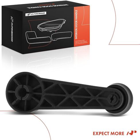 A-Premium Driver or Passenger Side Window Crank Handle Compatible with Ford Fiesta 2011, Transit Connect 2010-2013, Textured Black in Kuwait