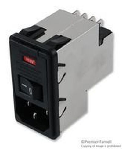 موصل TE/CORCOM PS0SXSSXB، مدخل الطاقة، RCPT، 10 أمبير، 250 فولت تيار متردد in Kuwait