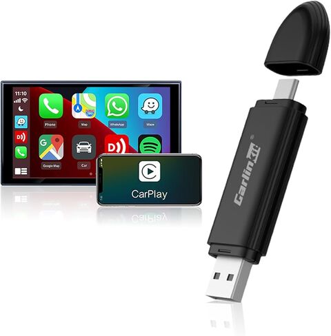 محول Carlinkit Mini SE Pro 2-in-1 اللاسلكي لـ CarPlay/Android Auto Dongle ، قم بتحويل سلكية إلى اتصال أوتوماتيكي لاسلكي ، وسهولة الإعداد والتوافق سيارات من عام 2016 in Kuwait