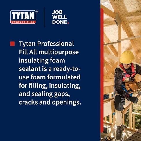 مجموعة TYTAN Professional fill all 3 Pack 24 oz مجموعة مانع التسرب الرغوي المتوسع - حشو الفجوات والشقوق للنوافذ والأبواب والجدران، وختم الهواء، ورغوة البولي يوريثان المقاومة للماء (3 × 24 أونصة) + مسدس ومنظف الدقة القصوى in Kuwait