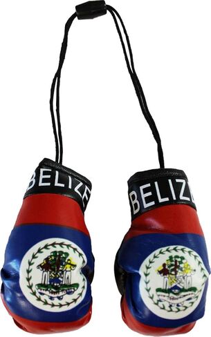 Belize - Novelty Mini Boxing Gloves with Black Snap Connection in Kuwait