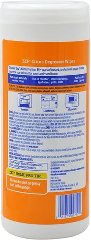 Zep Home Pro Citrus Degreaser Wipes 50 count- R59012 - Quickly cleans and degreases heavy-duty messes in Saudi Arabia