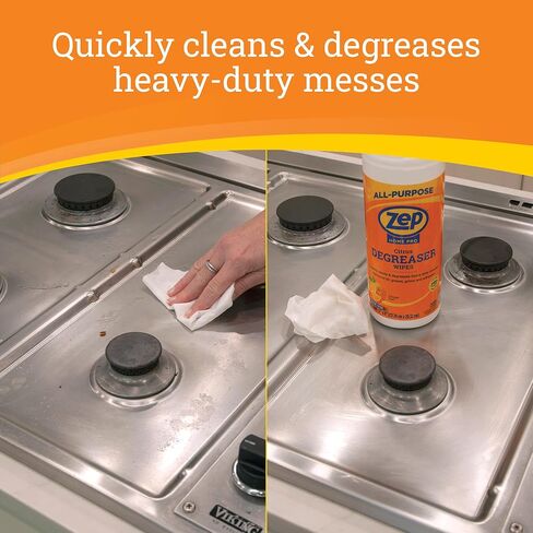 Zep Home Pro Citrus Degreaser Wipes 50 count- R59012 - Quickly cleans and degreases heavy-duty messes in Saudi Arabia