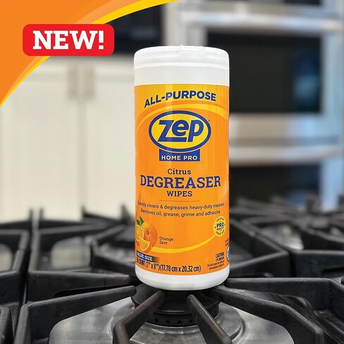 Zep Home Pro Citrus Degreaser Wipes 50 count- R59012 - Quickly cleans and degreases heavy-duty messes in Saudi Arabia