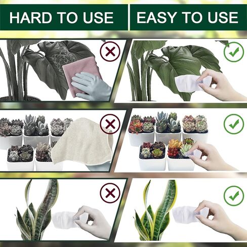 مناديل تنظيف النباتات لتألق الأوراق والتنظيف والتمثيل الضوئي، منظف أوراق النباتات المنزلية والنباتات الخارجية (80 منديلًا) in Kuwait