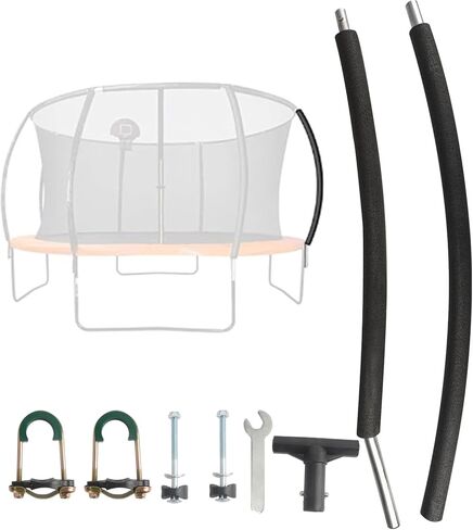 قطعة واحدة بديلة لأعمدة الترامبولين، قطع غيار عالمية لملحقات الترامبولين، تناسب 8-14 قدمًا، تتضمن غلافًا إسفنجيًا وأجهزة مع طريقتين للتثبيت in Kuwait