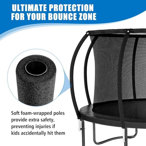 قطعة واحدة بديلة لأعمدة الترامبولين، قطع غيار عالمية لملحقات الترامبولين، تناسب 8-14 قدمًا، تتضمن غلافًا إسفنجيًا وأجهزة مع طريقتين للتثبيت in Kuwait