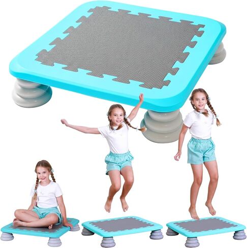 Mini Trampoline for Kids, 25 Inch Sensory Trampoline Bouncing Board with Non-Slip Base in Saudi Arabia