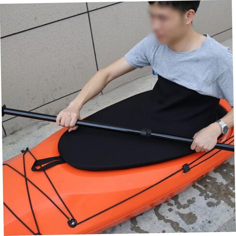 تنورة رش كاياك مقاومة للماء لقمرة القيادة، ملحق أسود للتجديف لحماية الرياضات المائية in Kuwait