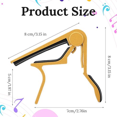 12 Pcs Guitar Clamp Capo Aluminum Metal Universal Acoustic and Classical Electric Guitars Capo Clamp for Various Types Lightweight String Instrument(Red, Gold, Silver, Black) in Saudi Arabia