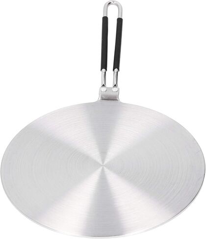 Stainless Steel Heat Diffuser Induction Adapter Plate with Anti-scalding Silicone Handle Universal for Gas Electric Cookers Kitchen Utensil Various Pots in Kuwait