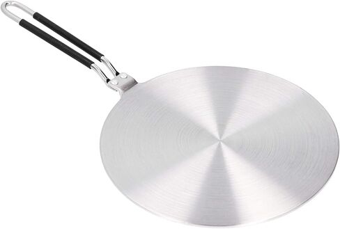 Stainless Steel Heat Diffuser Induction Adapter Plate with Anti-scalding Silicone Handle Universal for Gas Electric Cookers Kitchen Utensil Various Pots in Kuwait