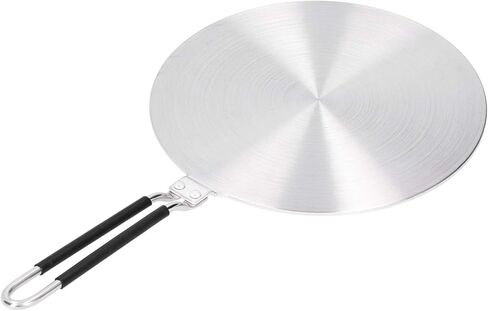 Stainless Steel Heat Diffuser Induction Adapter Plate with Anti-scalding Silicone Handle Universal for Gas Electric Cookers Kitchen Utensil Various Pots in Kuwait