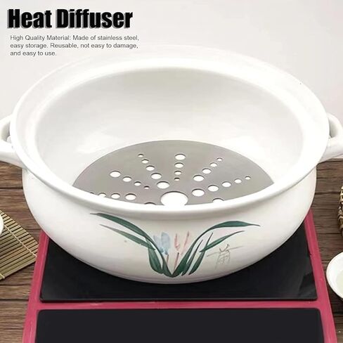 18CM Stainless Steel Heat Diffuser Plate: Even Heat Distribution for Induction and Gas Stoves in Saudi Arabia