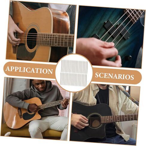 BESPORTBLE 2-Pack White Copper Guitar Fret Wire 40pcs Guitar Fret Wires for Electric Accessories Sturdy Fretwire Set for Parts in Saudi Arabia