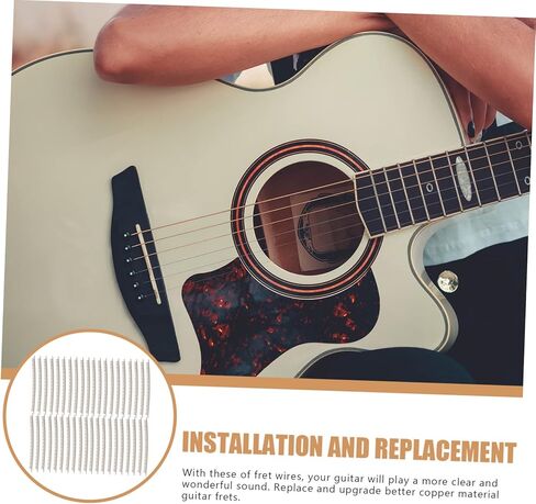 BESPORTBLE 2-Pack White Copper Guitar Fret Wire 40pcs Guitar Fret Wires for Electric Accessories Sturdy Fretwire Set for Parts in Saudi Arabia