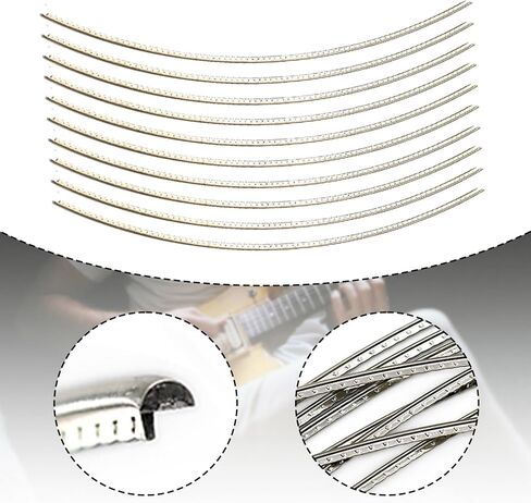 Generic 10 قطع من أسلاك الجيتار الموسيقية ملحقات الآلات الموسيقية Fretwire سهلة التركيب للقيثارات الصوتية الكهربائية، 2.9 ملم in Kuwait