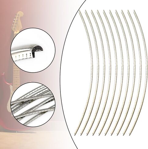 Generic 10 قطع من أسلاك الجيتار الموسيقية ملحقات الآلات الموسيقية Fretwire سهلة التركيب للقيثارات الصوتية الكهربائية، 2.9 ملم in Kuwait