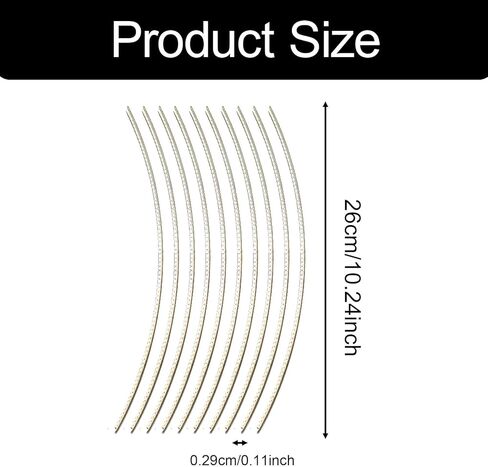 Generic 10 قطع من أسلاك الجيتار الموسيقية ملحقات الآلات الموسيقية Fretwire سهلة التركيب للقيثارات الصوتية الكهربائية، 2.9 ملم in Kuwait