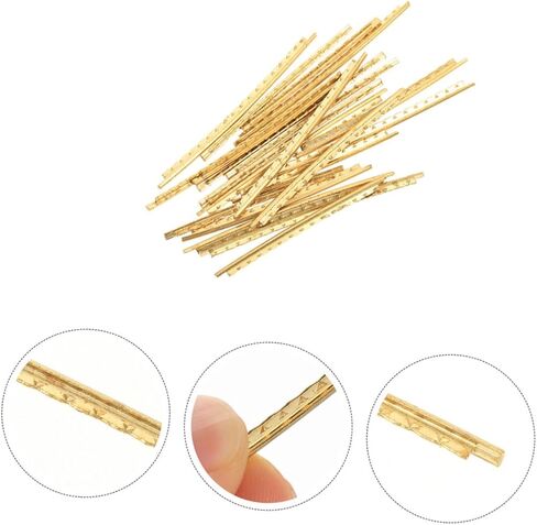 20Pcs Guitar Fret Wires Replacement for Folk Acoustic Electric Guitar Durable Easy to Install for Beginners Professionals Compatible with Various in Saudi Arabia