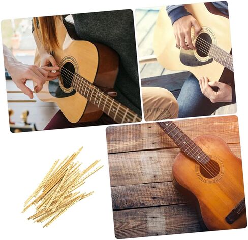 20Pcs Guitar Fret Wires Replacement for Folk Acoustic Electric Guitar Durable Easy to Install for Beginners Professionals Compatible with Various in Saudi Arabia