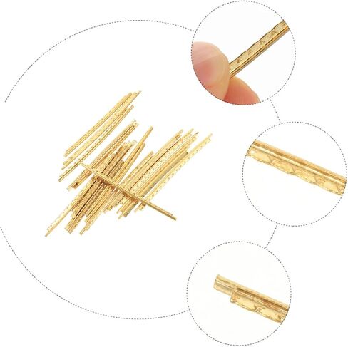 20Pcs Guitar Fret Wires Replacement for Folk Acoustic Electric Guitar Durable Easy to Install for Beginners Professionals Compatible with Various in Saudi Arabia