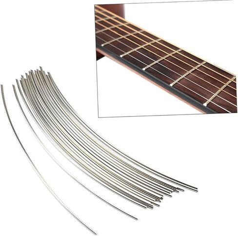 Kisangel 25Pcs Durable Fret Wires for Electric and Acoustic Guitars Premium Metal Guitar Fret Wire Convenient Installation for Beginners for Guitar Sound Enhancement in Saudi Arabia