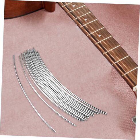 Kisangel 25Pcs Durable Fret Wires for Electric and Acoustic Guitars Premium Metal Guitar Fret Wire Convenient Installation for Beginners for Guitar Sound Enhancement in Saudi Arabia