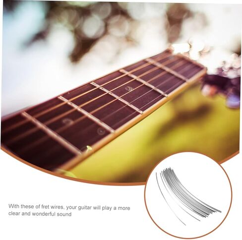 Kisangel 25Pcs Durable Fret Wires for Electric and Acoustic Guitars Premium Metal Guitar Fret Wire Convenient Installation for Beginners for Guitar Sound Enhancement in Saudi Arabia