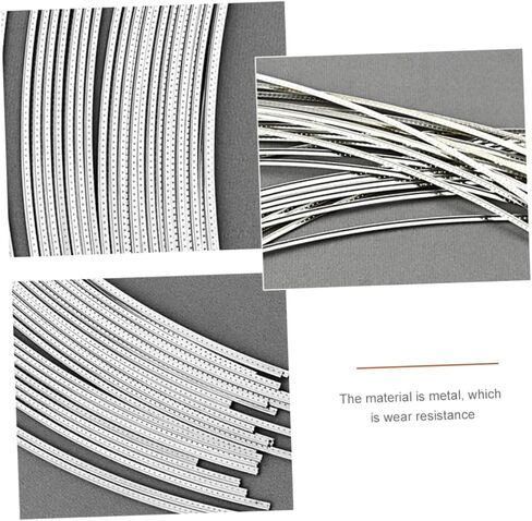 Kisangel 25Pcs Durable Fret Wires for Electric and Acoustic Guitars Premium Metal Guitar Fret Wire Convenient Installation for Beginners for Guitar Sound Enhancement in Saudi Arabia